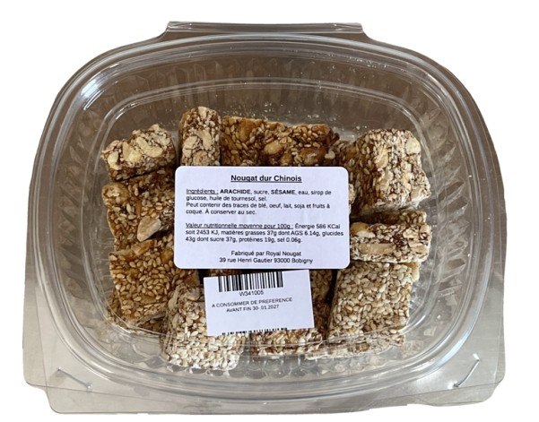 NOUGAT CROQUANT AU SESAME ET CACAHUETE