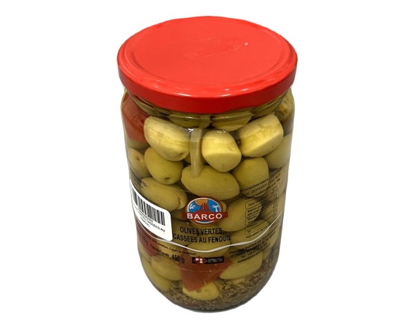 OLIVE VERTE CASSEE FENOUIL