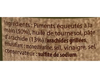 PATE DE PIMENT A LA CACAHUETE