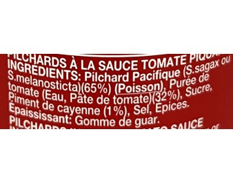 POISSON SARDINE A LA SAUCE TOMATE PIQUANTE
