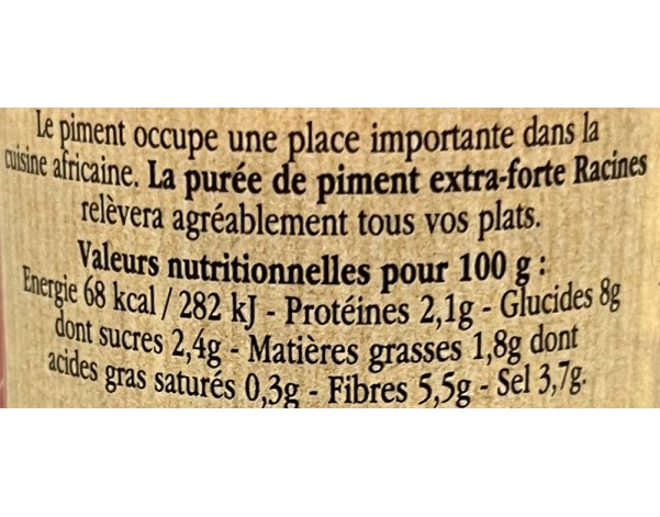 PUREE DE PIMENT EXTRA-FORT