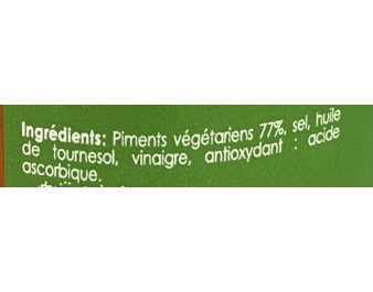 PUREE DE PIMENT VEGETARIEN