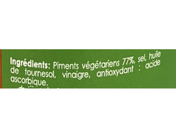 PUREE DE PIMENT VEGETARIEN