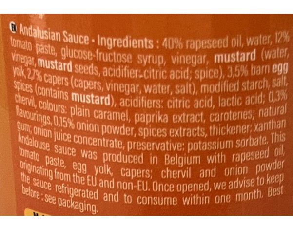 SAUCE ANDALOUSE