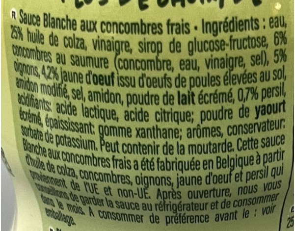 SAUCE BLANCHE