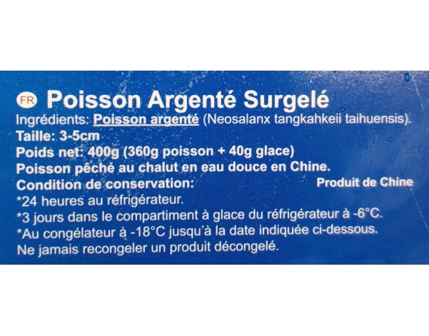 POISSON ARGENTE 3-5 CM ****