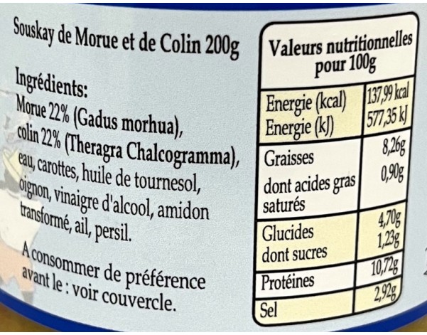 SOUSKAY A LA MORUE