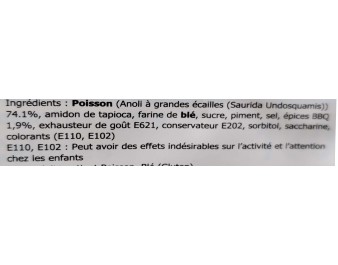 POISSON AROME BARBECUE SECHE