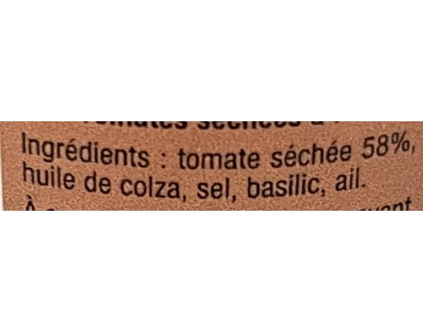 TOMATE SECHE A L’HUILE ANTIPASTI