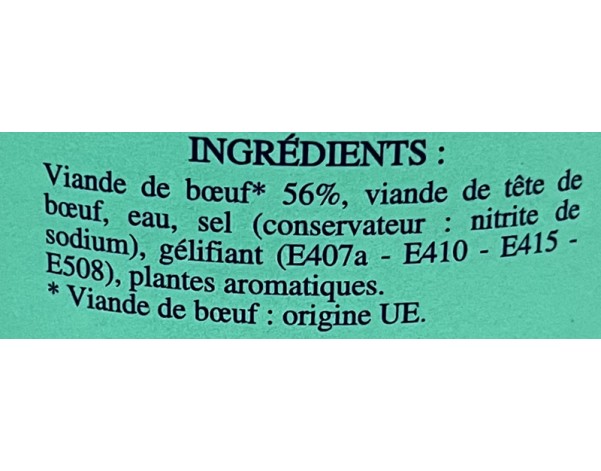 VIANDE DE BOEUF ASSAISONNE