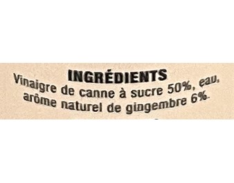 VINAIGRE DE GINGEMBRE