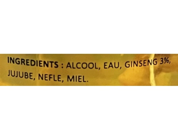 ALCOOL A LA RACINE DE GINSENG 35°