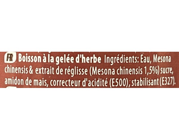 BOISSON A LA GELEE D’HERBE