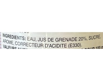 BOISSON A LA GRENADE