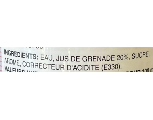 BOISSON A LA GRENADE