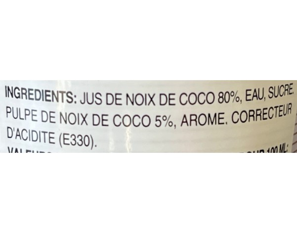BOISSON A LA NOIX DE COCO GRILLEE