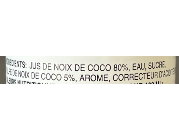 BOISSON A LA NOIX DE COCO GRILLEE