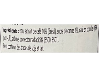 BOISSON AU CAFE SUCREE