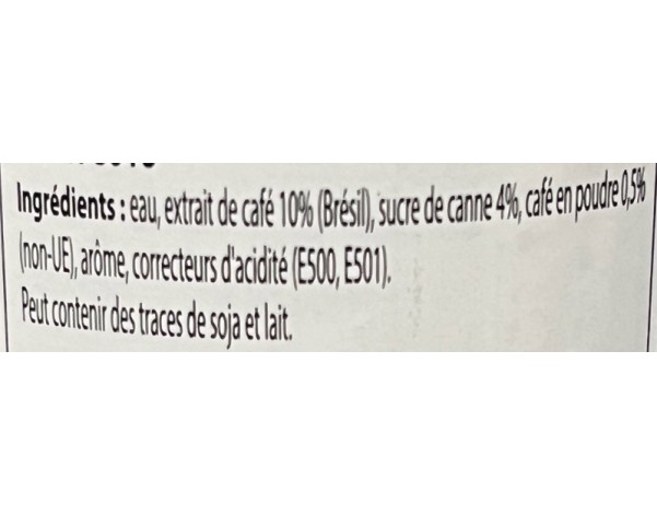 BOISSON AU CAFE SUCREE