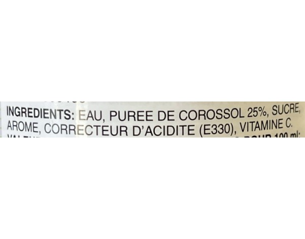 BOISSON AU COROSSOL