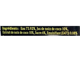 BOISSON AU LAIT DE NOIX DE COCO