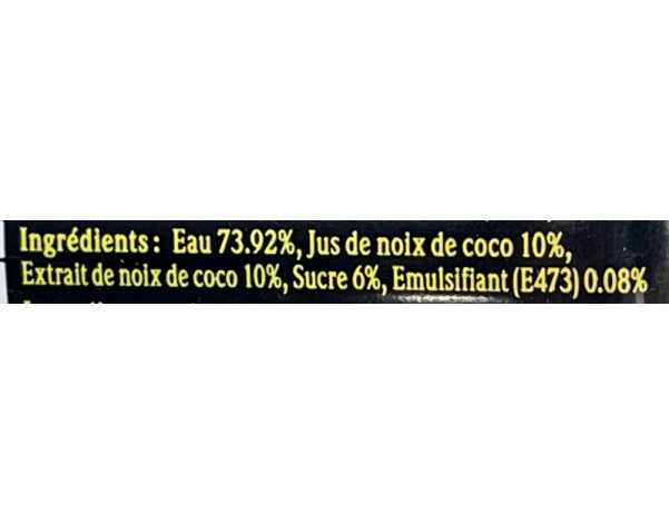 BOISSON AU LAIT DE NOIX DE COCO