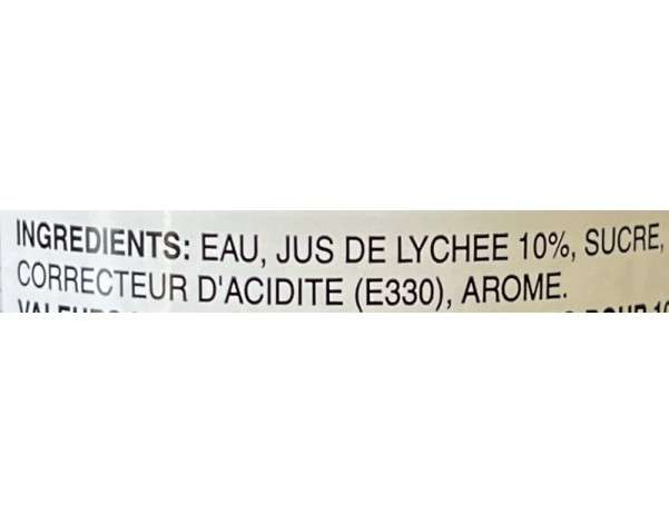 BOISSON AU LYCHEE