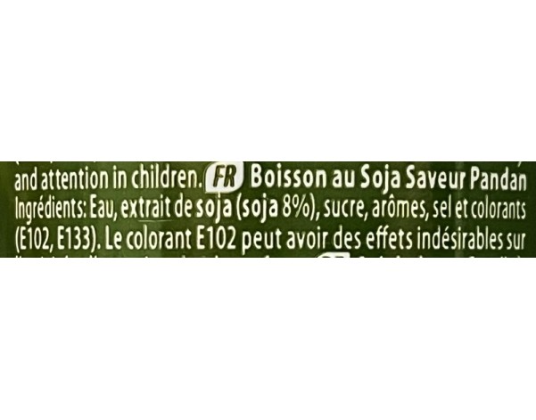 BOISSON AU SOJA PANDAN
