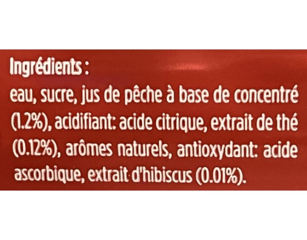 BOISSON AU THE PECHE HIBISCUS