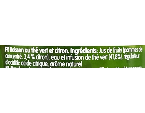 BOISSON AU THE VERT ET CITRON