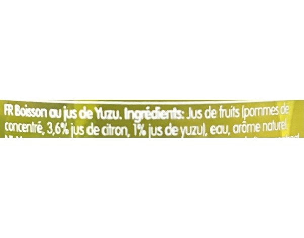 BOISSON AU YUZU ET CITRON