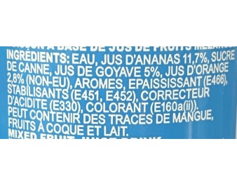 BOISSON AUX FRUITS MELANGES