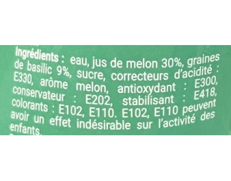 BOISSON AUX GRAINES DE BASILIC AU MELON
