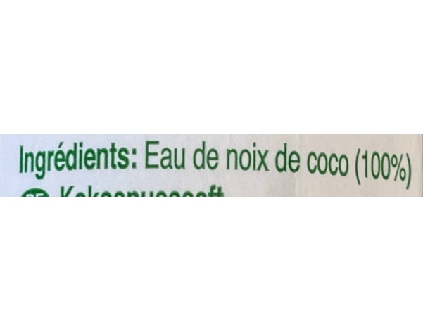BOISSON EAU A LA NOIX DE COCO