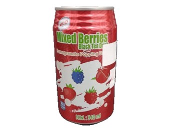 BOISSON THE NOIR AUX BAIES AVEC POP DE GRENADE