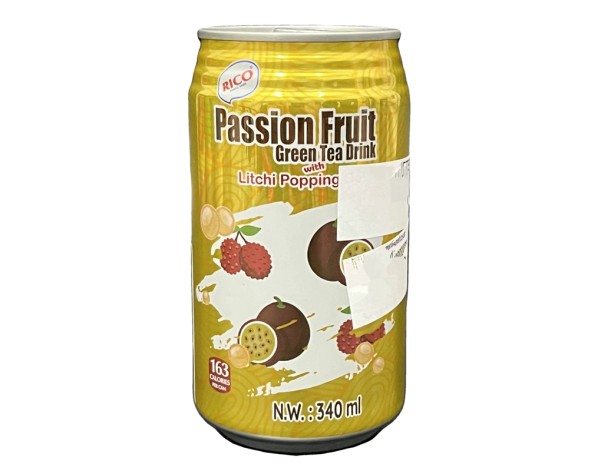 BOISSON THE VERT AUX FRUITS DE LA PASSION AVEC POP AU LITCHI