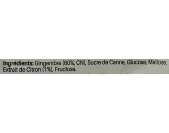 PREPARATION POUR BOISSON AU GINGEMBRE ET CITRON
