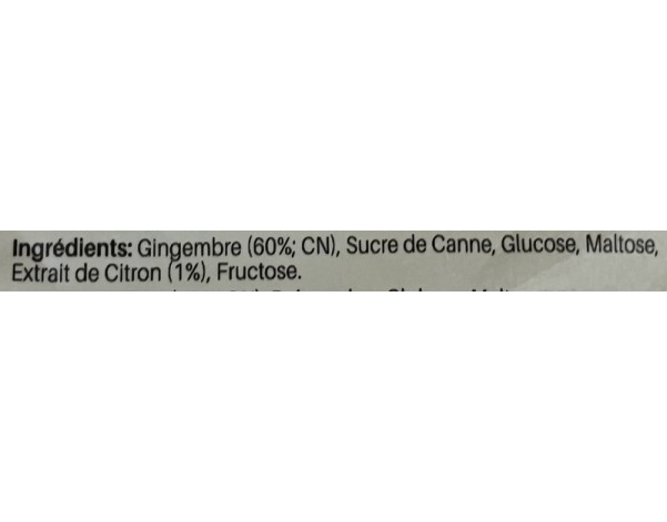 PREPARATION POUR BOISSON AU GINGEMBRE ET CITRON