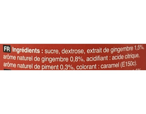 PREPARATION POUR BOISSON AU GINGEMBRE FORT