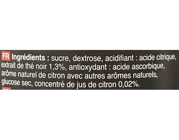 PREPARATION POUR BOISSON AU THE CITRON JAUNE