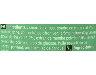 PREPARATION POUR BOISSON THE MENTHE CITRON VERT