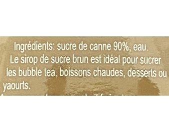 SIROP SUCRE BRUN BUBBLE TEA