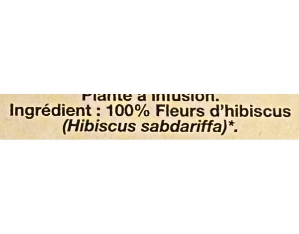 TISANE AU BISSAP / HIBISCUS BLANC 20 P. BIO