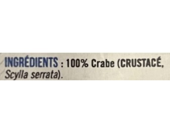 CRABE COUPE MOYEN ****