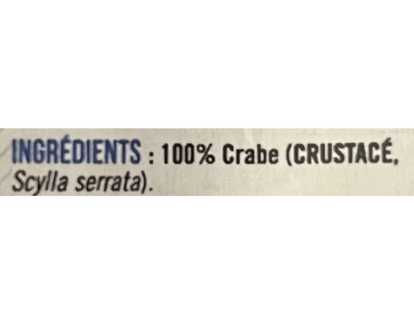 CRABE COUPE MOYEN ****