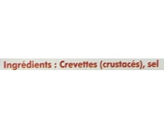 CREVETTES CUITES 8-8.5 CM 30 P. ****