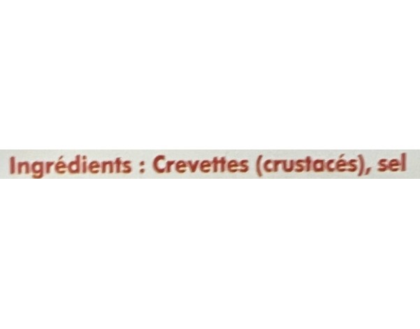 CREVETTES CUITES 8-8.5 CM 30 P. ****
