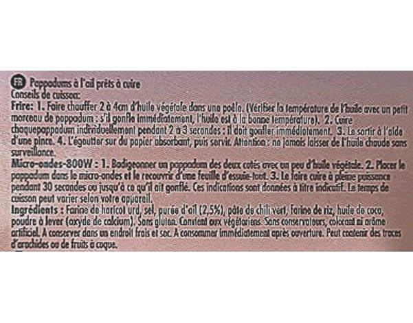 PAPPADUMS A L’AIL