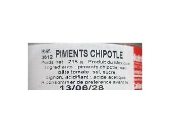 PIMENT FUME CHIPOTLE EN SAUCE ADOBO