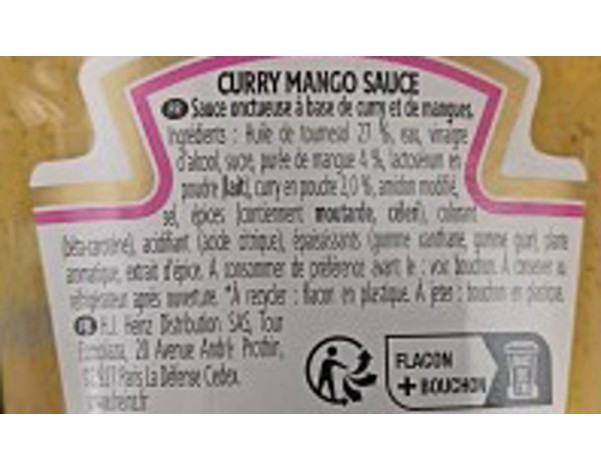 SAUCE AU CURRY MANGUE